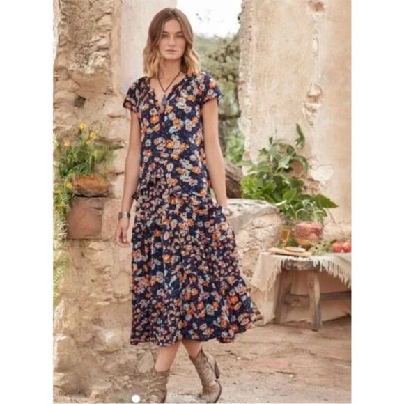 Sundance Floral Maxi Dress- EUC- size small - Picture 2 of 10